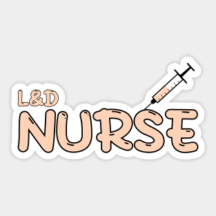 Labor and Delivery Nurse Orange Sticker